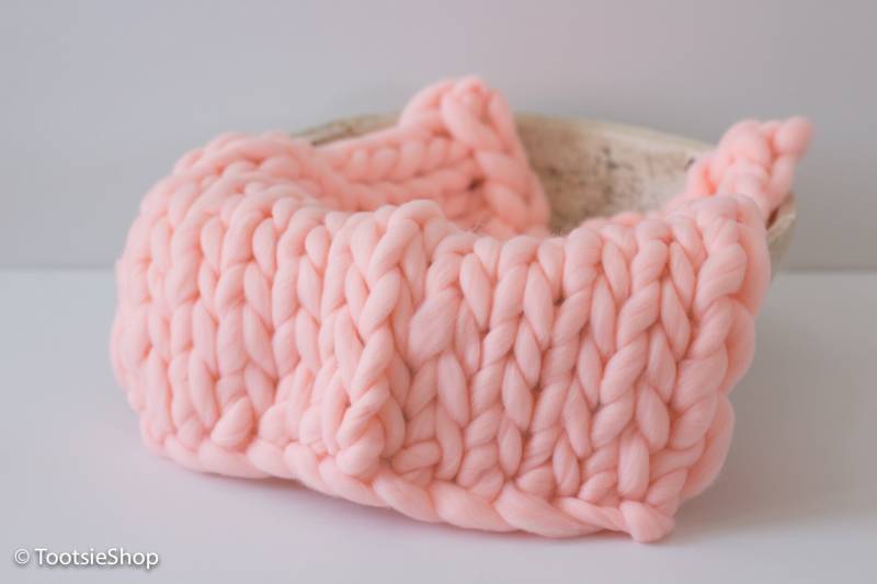 Peachy Pink Stricken Stoß Decke, Foto-Prop Gestrickte Babydecke Schicht, Prop-Decke, Korb Füllstoff Fotografie Requisiten von TootsieShop