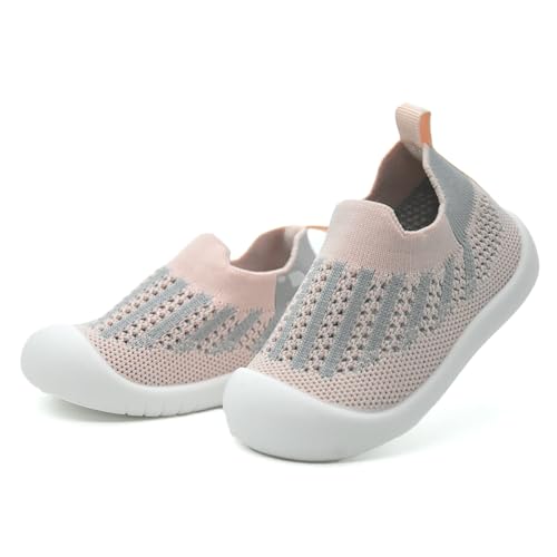 TootyTots Baby Sockenschuhe Lauflernschuhe Krabbelschuhe für Mädchen und Jungen im Alter von 6-36 Monaten mit weich gestricktem Material und Rutschfester Gummisohle von TootyTots