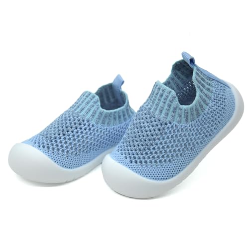 TootyTots Baby Sockenschuhe Lauflernschuhe Krabbelschuhe für Mädchen und Jungen im Alter von 6-36 Monaten mit weich gestricktem Material und Rutschfester Gummisohle von TootyTots