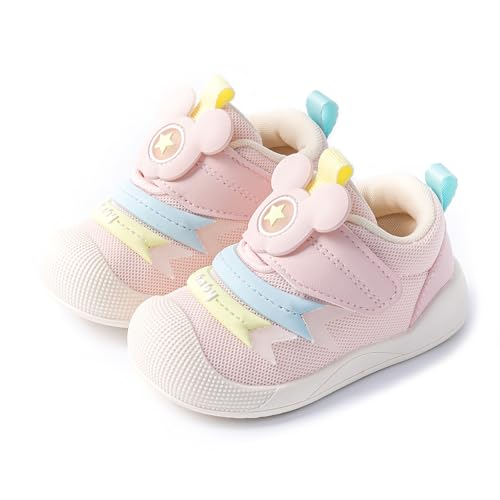 TootyTots Baby Lauflernschuhe Jungen Mädchen rutschfeste Gummisohle Atmungsaktiv Weiche Sohle Breite Zehenkammer Einfach anziehen für Kleinkinder Indoor und Outdoor von TootyTots