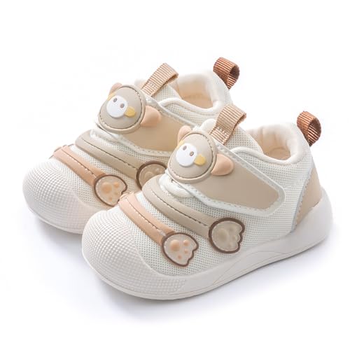TootyTots Baby Lauflernschuhe Jungen Mädchen rutschfeste Gummisohle Atmungsaktiv Weiche Sohle Breite Zehenkammer Einfach anziehen für Kleinkinder Indoor und Outdoor von TootyTots