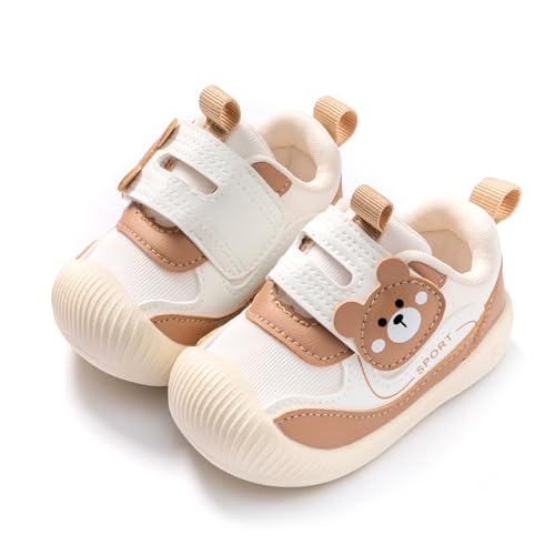 TootyTots Baby Lauflernschuhe Jungen Mädchen rutschfeste Gummisohle Atmungsaktiv Weiche Sohle Breite Zehenkammer Einfach anziehen für Kleinkinder Indoor und Outdoor von TootyTots