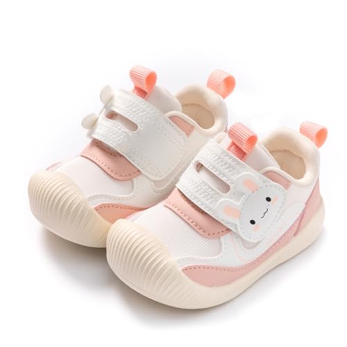 TootyTots Baby Lauflernschuhe Jungen Mädchen rutschfeste Gummisohle Atmungsaktiv Weiche Sohle Breite Zehenkammer Einfach anziehen für Kleinkinder Indoor und Outdoor von TootyTots