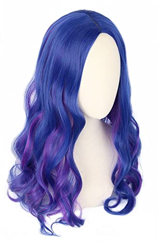 Topcosplay Perücke für Kinder Mädchen, Lockige Perücke Lang Blau und Lila Karneval Party Kostüm Halloween Perücken Topcosplay Perücke für Kinder Mädchen, Lockige Perücke Lang Blau und Lila Karneval Party Kostüm Halloween Perücken von Topcosplay