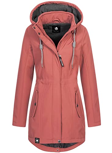 Top Fuel Fashion Damen Softshelljacke Ivana wasserabweisender Kurzmantel Altrosa (Rosé) L von Top Fuel Fashion