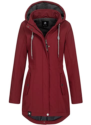 Top Fuel Fashion Damen Softshelljacke Ivana wasserabweisender Kurzmantel Bordeaux (Biking Red) S von Top Fuel Fashion