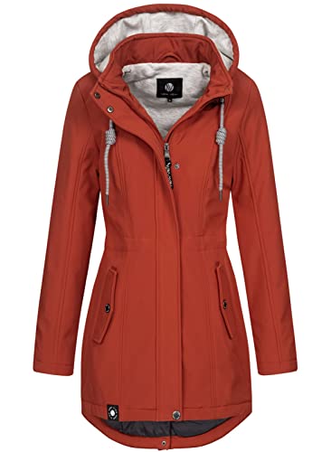 Top Fuel Fashion Damen Softshelljacke Ivana wasserabweisender Kurzmantel Rostrot (Red Ochre) L von Top Fuel Fashion
