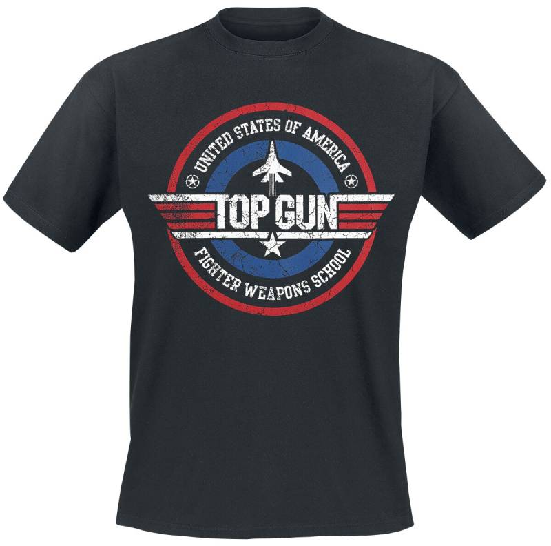 Top Gun Fighter Weapons School T-Shirt schwarz in XXL von Top Gun