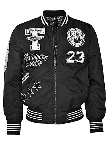 Top Gun Herren Bomberjacke Tg22032 Black,3Xl von Top Gun