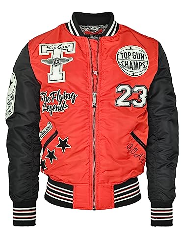 Top Gun Herren Bomberjacke Tg22032 Red,Xl von Top Gun