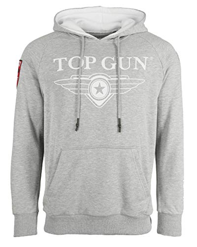 Top Gun Herren Hoodie Tg20201043 Grey Mélange,XXL von Top Gun