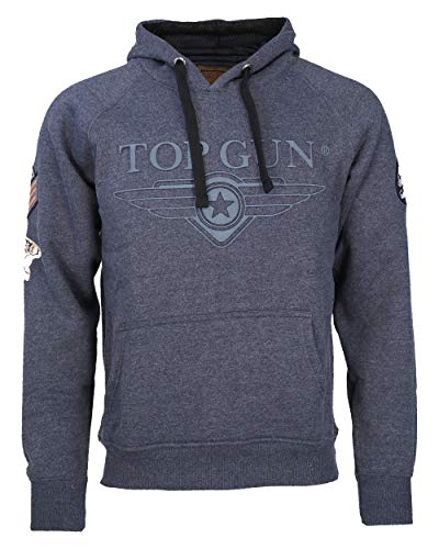 Top Gun Herren Kapuzenpullover Simulator Tg20191025 Dark Blue,3XL von Top Gun