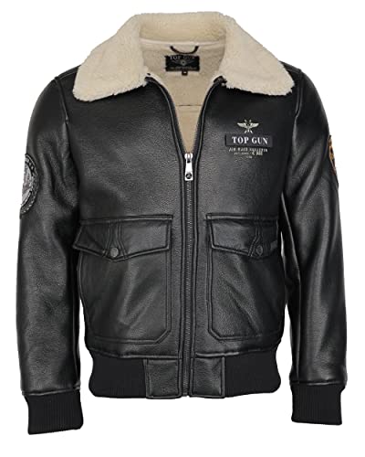 Top Gun Herren Lederimitatjacke Tg20213035 Black,M von Top Gun