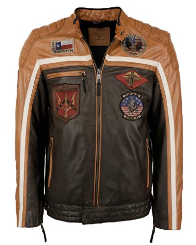 Top Gun Herren Lederjacke Tgj1005 Dark Brown/Cognac,M von Top Gun