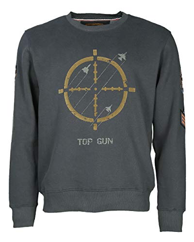 Top Gun Herren Sweater Target Disc Tg20191028 Dusty Petrol,L von Top Gun