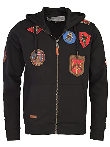 Top Gun Herren Sweatjacke Tg20191057 Black,M von Top Gun