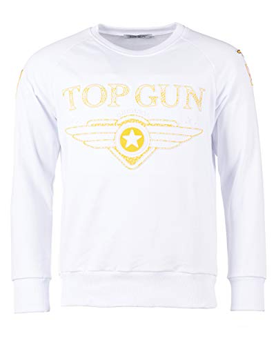 Top Gun Herren Sweatshirt Dell Tg20193011 White,L von Top Gun