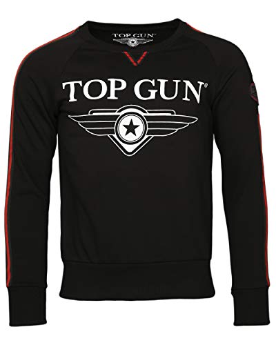 Top Gun Herren Sweatshirt Streak Tg20191013 Black,XL von Top Gun