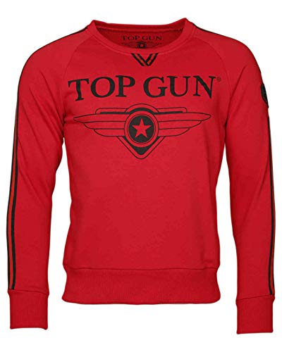 Top Gun Herren Sweatshirt Streak Tg20191013 Red,XXL von Top Gun