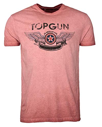 Top Gun Herren T-Shirt Construction Tg20191039 Red,XXL von Top Gun