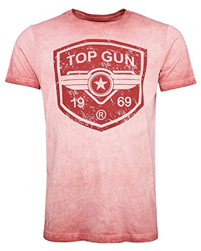 Top Gun Herren T-Shirt Powerful Tg20191043 Red,3XL von Top Gun