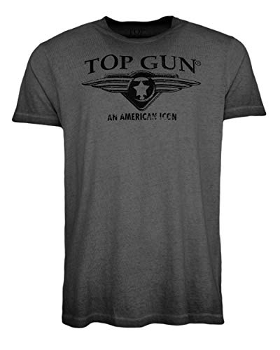 Top Gun Herren T-Shirt Wing Cast Tg20191040 Black,XXL von Top Gun