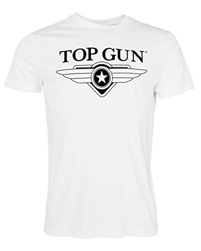 Top Gun Herren T-Shirt Tg20201045 White,3XL von Top Gun