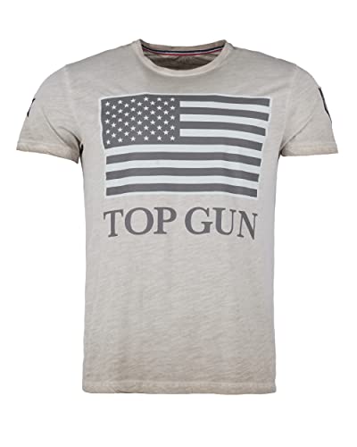 Top Gun Herren T-Shirt Search Tg20191024 Creme,3XL von Top Gun