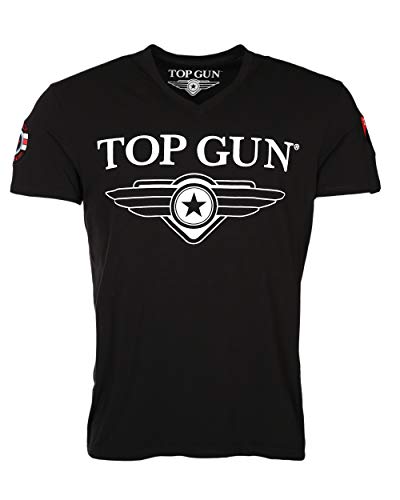 Top Gun Herren T-Shirt Tg20191004 Black,3XL von Top Gun