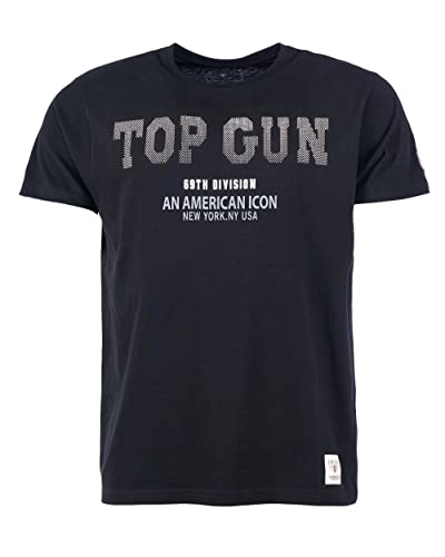 Top Gun Herren T-Shirt Tg20213006 Black,XXL von Top Gun