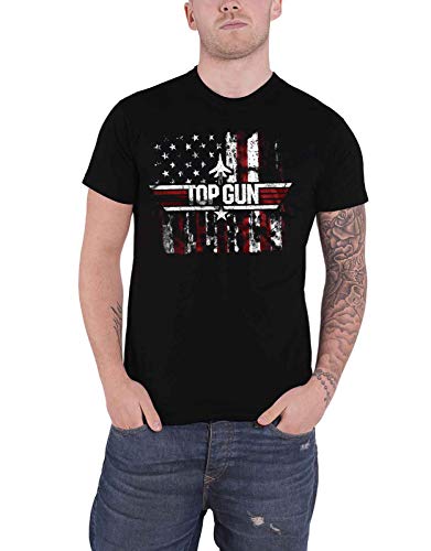 Top Gun Maverick - America Männer T-Shirt schwarz M 100% Baumwolle Fan-Merch, Filme von Difuzed