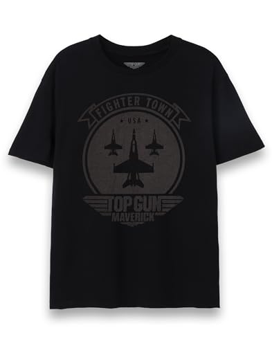 Top Gun Maverick T-Shirt Herren Erwachsene Jagdstadt Film Schwarz Outfit Medium von Top Gun