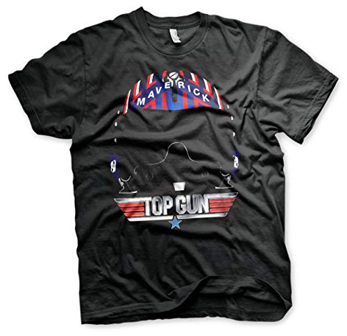 Top Gun Offizielles Lizenzprodukt Maverick Helmet Herren T-Shirt (Schwarz), Small von Difuzed