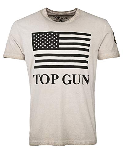 Top Gun Herren T-Shirt Search Tg20191024 Dark Beige,3XL von Top Gun