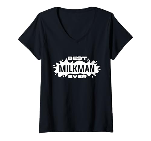 Damen Das Beste Milkman-Design Aller Zeiten T-Shirt mit V-Ausschnitt Damen Das Beste Milkman-Design Aller Zeiten T-Shirt mit V-Ausschnitt von Top Milkman Designs