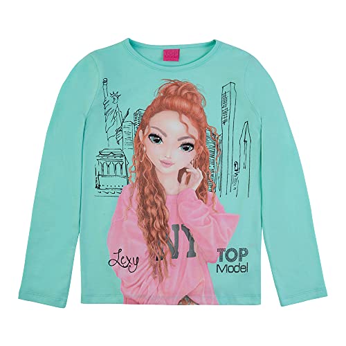 TOPModel Mädchen Langarmshirt mit Lexy 75071 grün, Größe 128, 8 Jahre von Top Model