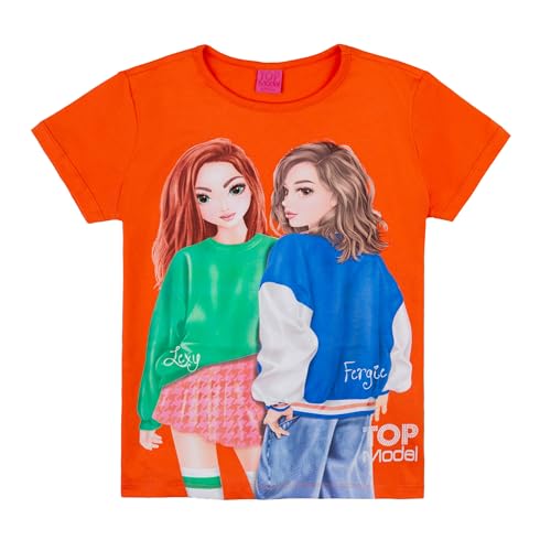 TOPModel Mädchen T-Shirt mit Lexy und Fergie 75006 orange, Größe 140, 10 Jahre von Top Model