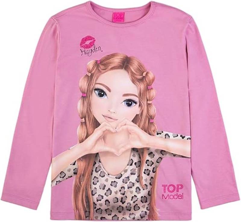 Top Model Langarmshirt Top Model Langarmshirt Shirt Hayden Freundschaftsherz pink (1-tlg) von Top Model