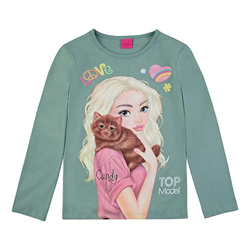 Top Model Mädchen Langarmshirt mit Candy 75070 grün, Größe 128, 8 Jahre von Top Model