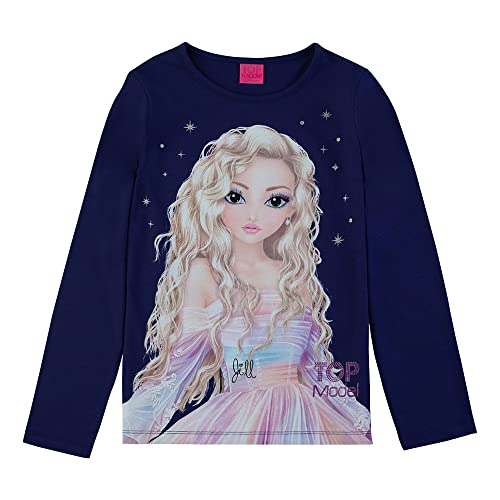 Top Model Mädchen Langarmshirt mit Jill 75073 blau, Größe 164, 14 Jahre von Top Model