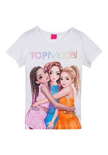 Top Model Mädchen T-Shirt mit Talita, Lexy und Christy 75050 weiß, Größe 164, 14 Jahre von Top Model