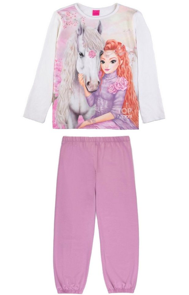 Top Model Pyjama Top Model Lexy Pyjama Pferd Schlafanzug lang snow white rosa (2 tlg) von Top Model