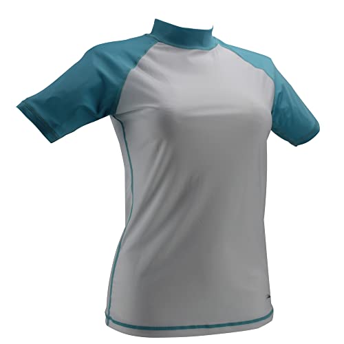 Top-Multi UV-Schwimmshirt mit UPF 50+ für Damen (Türkis/Weiß Gr. M) von Top-Multi