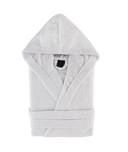 Top Towel Unisex Elegant Bademantel, Weiß, L von Top Towel