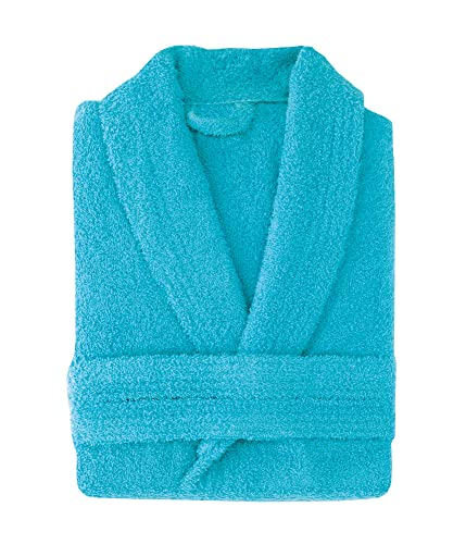 Top Towel Unisex Elegant Bademantel, AQUAMAR, L von Top Towel