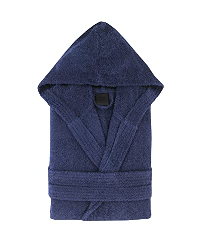 Top Towel Unisex Elegant Bademantel, Blau, M von Top Towel