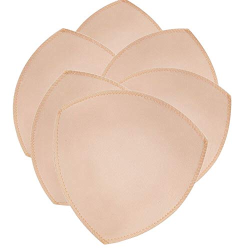 TopBine 3 Paare BH Pads Bikinis Pad Bra Einlagen Push- up Pad, Bikinis Unterwäsche Einsätze Pads,Dreieckige Form, Beige L, XL von TopBine