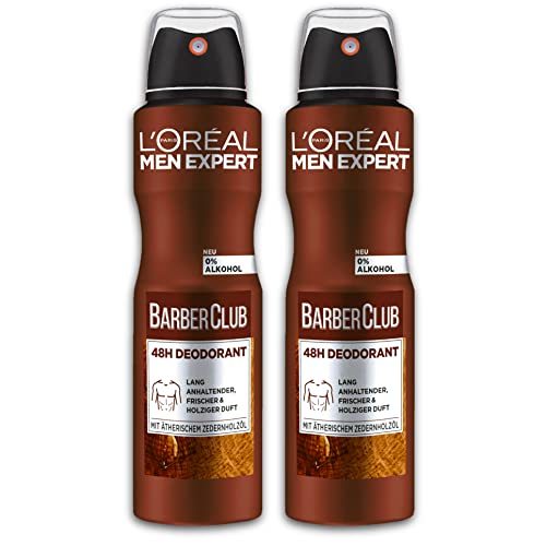 2 er Pack MEN EXPERT Deospray Barber Club Deodorant Deo 2 x 150 ml von TopDeal