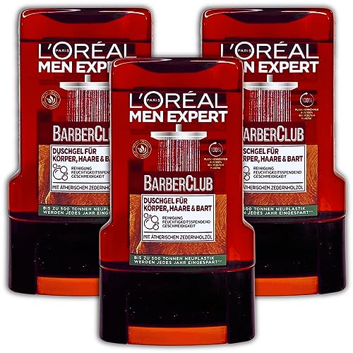 3 er Pack MEN EXPERT Duschgel Barber Club 3 x 250 ml von TopDeal