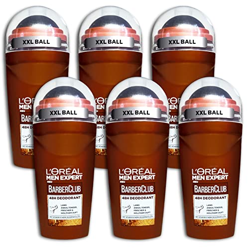 6 er Set Men Expert Barber Club Deo Roll-On 6 x 50 ml von TopDeal